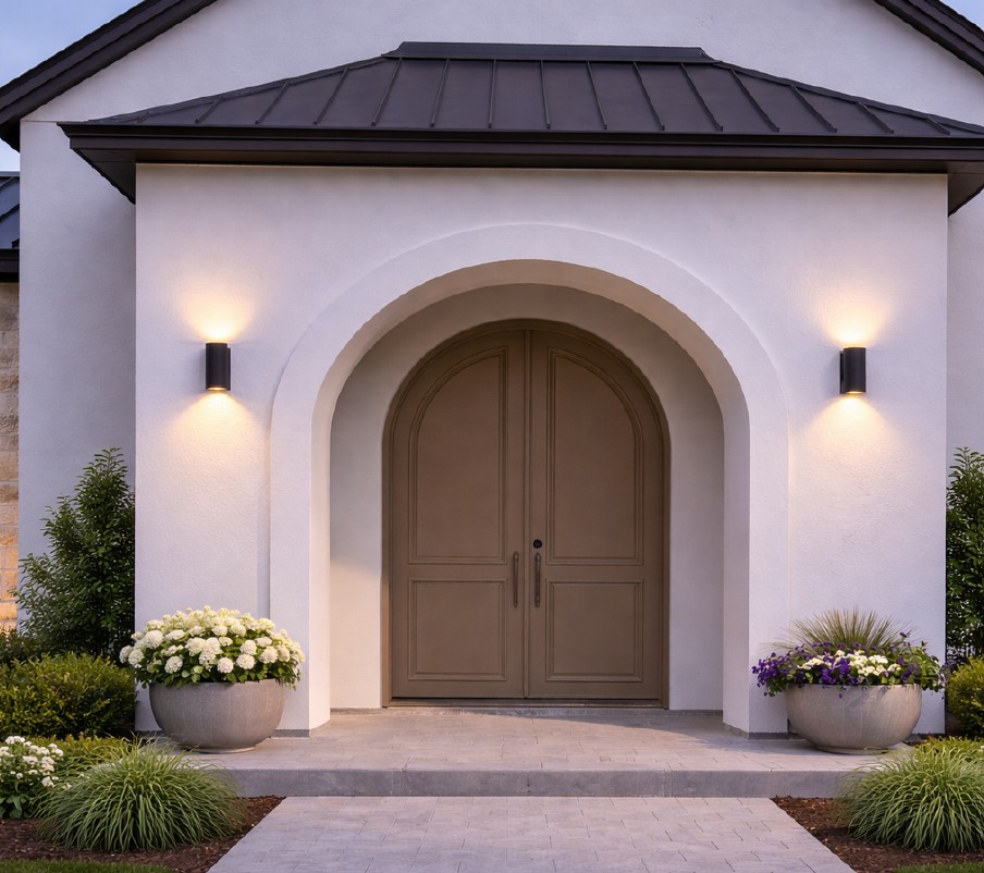 Custom Arched Entry – Residential Installation