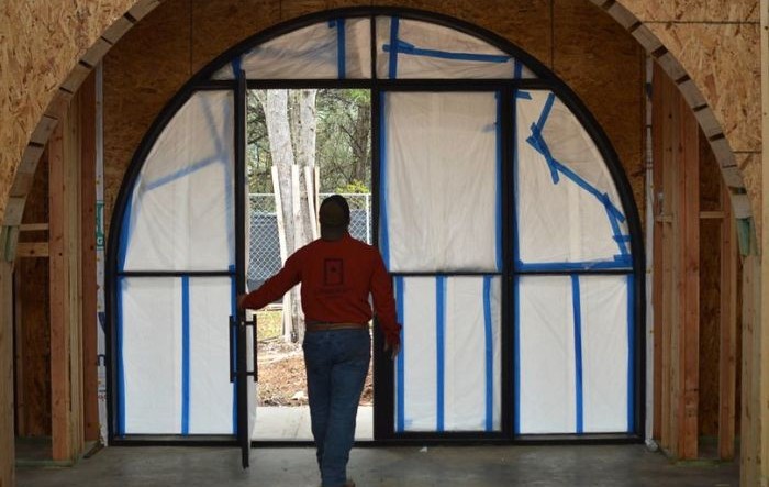 Double Steel Door – Modern Facade